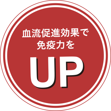 血流促進効果で免疫力アップ